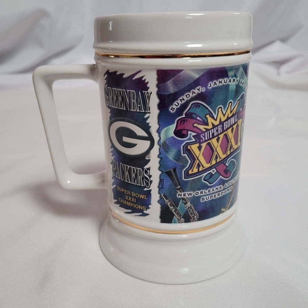 Greenbay Packers Superbowl XXXI Championship Mug Stein